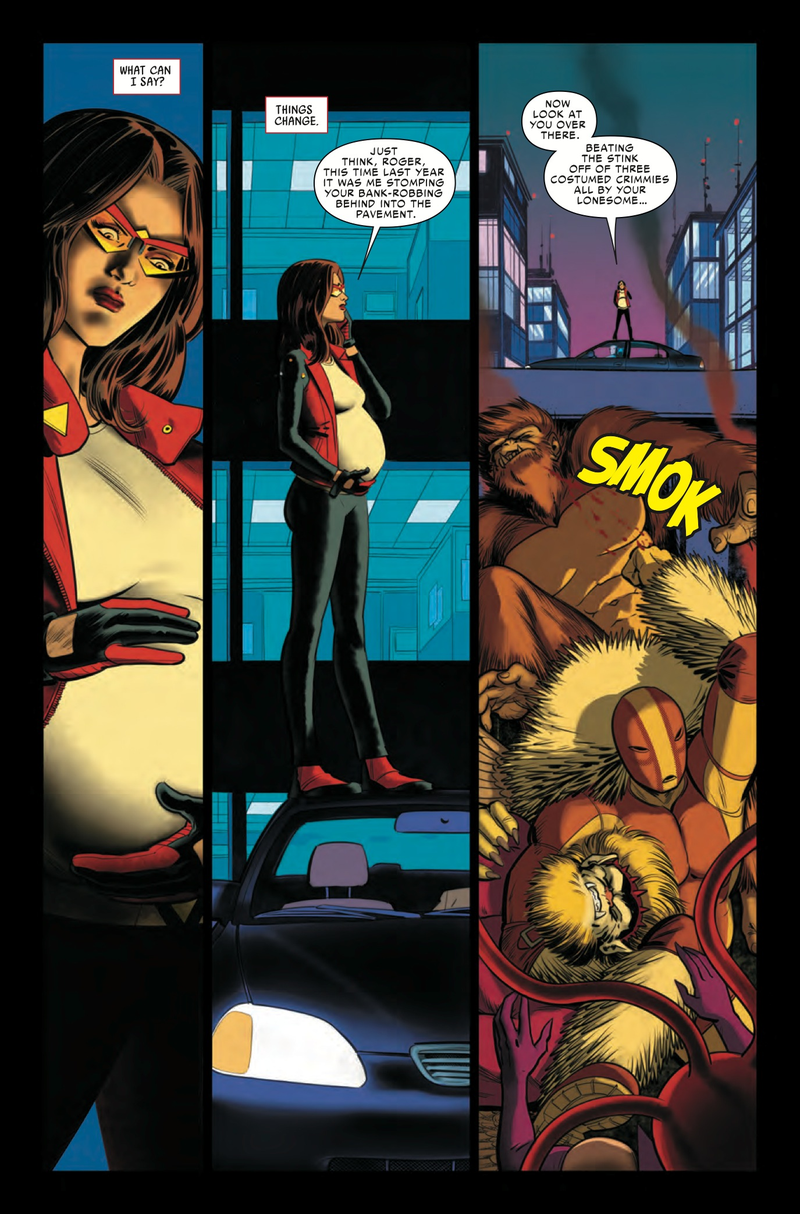 Illustration for article titled Exclusive Marvel preview: Spider-Woman returns, more pregnant than ever